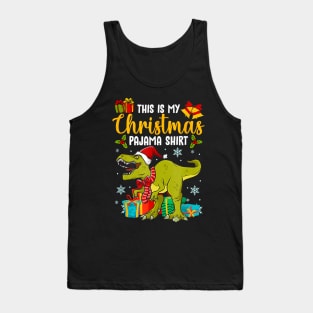 This is my Christmas pajama shirt Holiday Dinosaur Xmas Tank Top